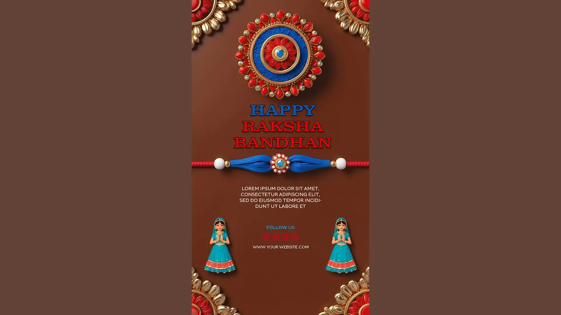 Happy Raksha Bandhan Celebration PSD for Instagram Story image